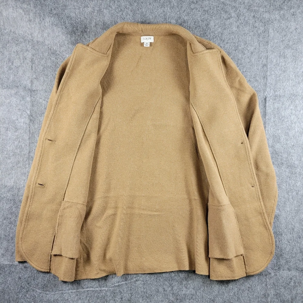 J.Crew Tan Cardigan Blazer Women Size Medium